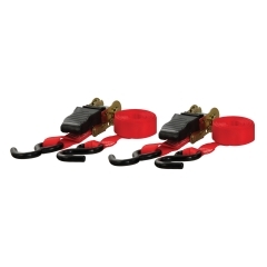 10 foot Red Cargo Straps with S-Hooks | Curt 83001