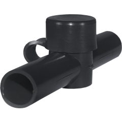 Cable Cap Dual Entry Black