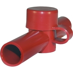 Cable Cap Dual Entry Red