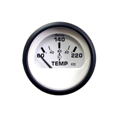 Euro White Outboard Cylinder Head Temperature Gauge with Sender | Faria 12910
