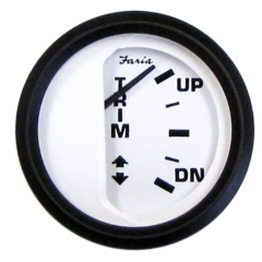 Euro White Evinrude Suzuki Outboard Trim Gauge Johnson | Faria 12915