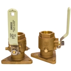 TRI-FLANGE SEACOCK 1-1/4 In.  GROCO-FBV-1250_LG