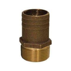 Groco FF-1000 1 Inch NPT X 1 1/4 Inch Hose Barb Full Flow Pipe-to-Hose Adapter
