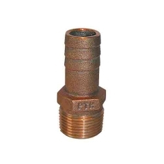 Groco PTH-2500 2-1/2 In. NPT x 2-1/2 in. Hose Barb Bronze Pipe-to-Hose Adapter