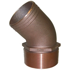 Groco PTHD-1000 45 Degree Bronze Pipe-to-Hose Adapter