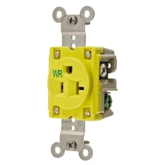 HUBB-HBL53CM61 20A 125V 2P 3W yellow straight blade