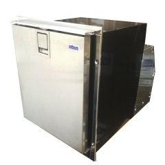 Isotherm 5W08L14IEN000 Low Profile White Icemaker with Stainless Steel Door, Proud Mount - 115V/60Hz