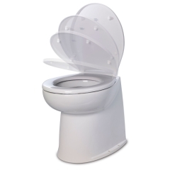 Jabsco 58240-3024 Deluxe Flush Toilet w/17 in. Vertical Back Bowl, 24V - Raw Water