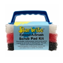 Star Brite 040023PW Multiple Scrub Pad Kit with Handle - Fine/Medium/Corse