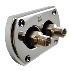 Uflex R9CH Chrome Dual Bulkhead Kit with Fittings